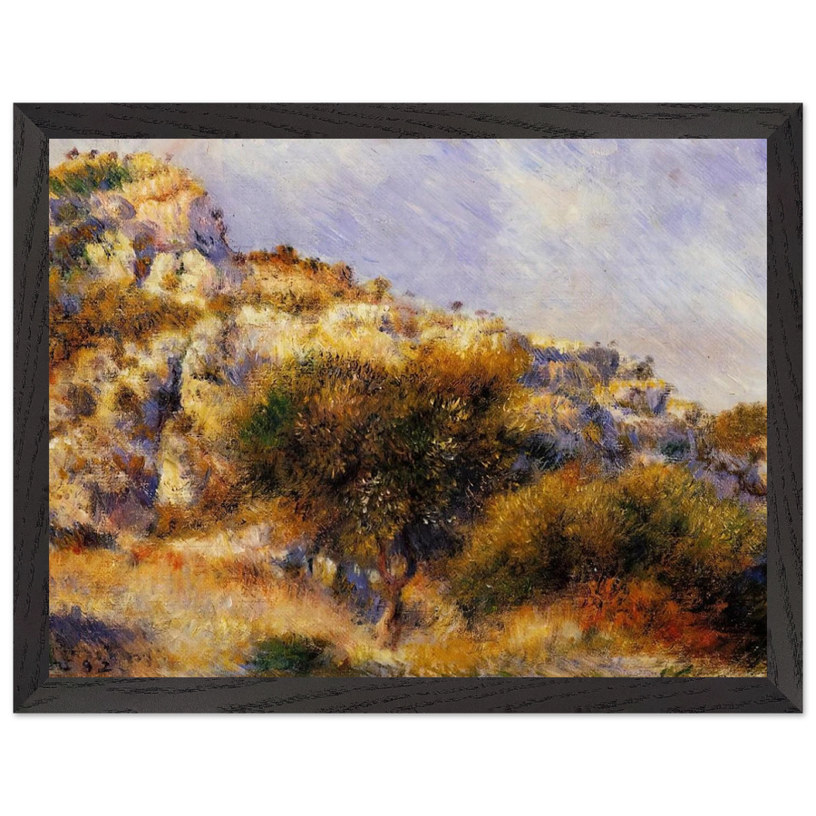 Rocks at l'Estaque by Pierre-Auguste Renoir — Framed art print at Zephyeer