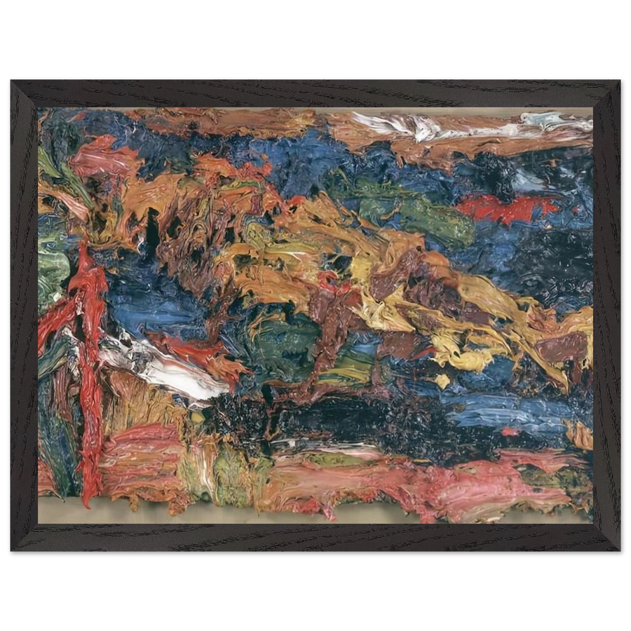 E O W ON HER BLUE EIDERDOWN III by Frank Auerbach — Framed art print at Zephyeer