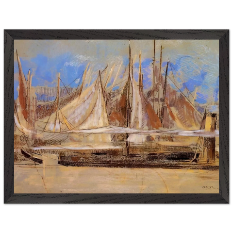 YACHTS AT ROYAN 1902 by Odilon Redon — Framed art print at Zephyeer