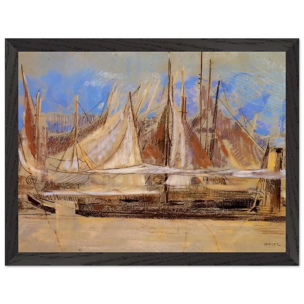 YACHTS AT ROYAN 1902 by Odilon Redon — Framed art print at Zephyeer
