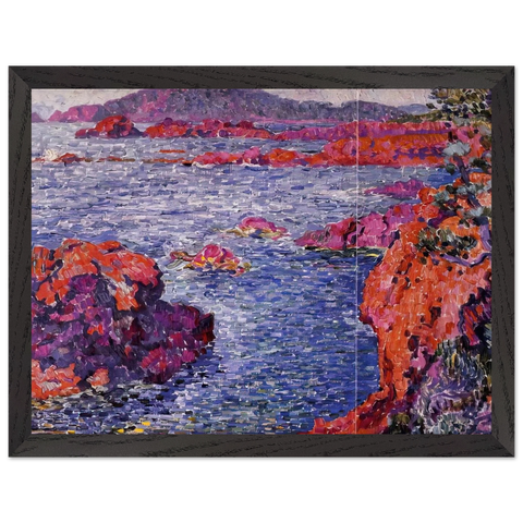 ROCKS AT ANTHEOR 1906 by Theo van Rysselberghe — Framed art print at Zephyeer