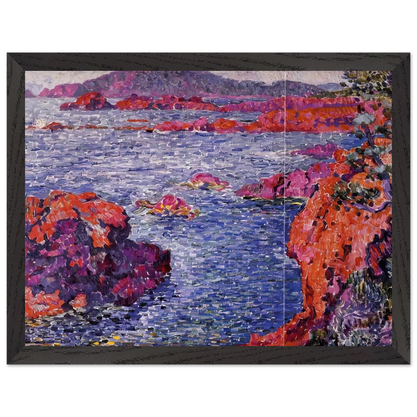 ROCKS AT ANTHEOR 1906 by Theo van Rysselberghe — Framed art print at Zephyeer