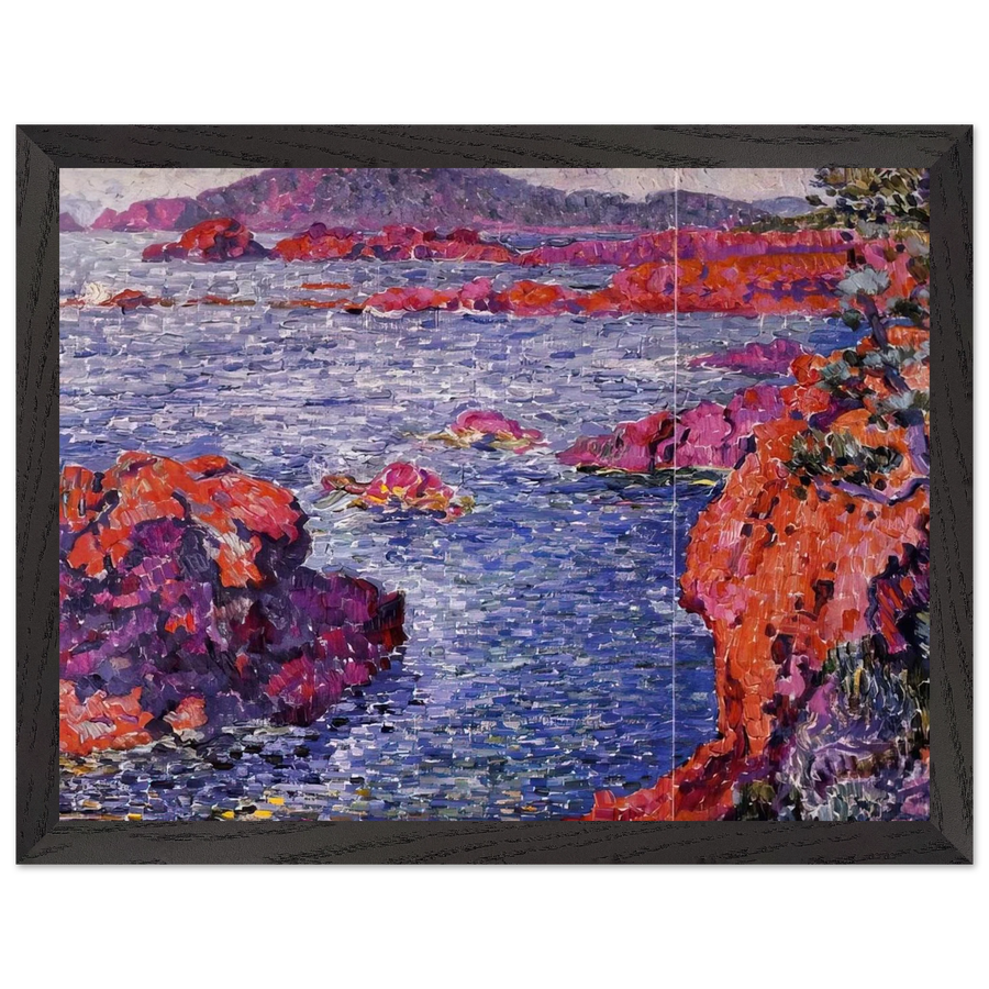ROCKS AT ANTHEOR 1906 by Theo van Rysselberghe — Framed art print at Zephyeer