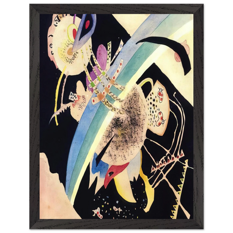 STUDY FOR CIRCLES ON BLACK 1921 by Wassily Kandinsky — Framed art print at Zephyeer