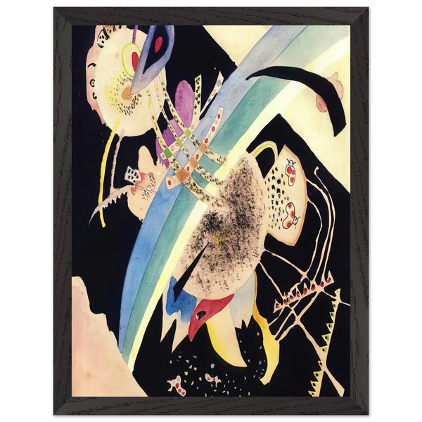 STUDY FOR CIRCLES ON BLACK 1921 by Wassily Kandinsky — Framed art print at Zephyeer
