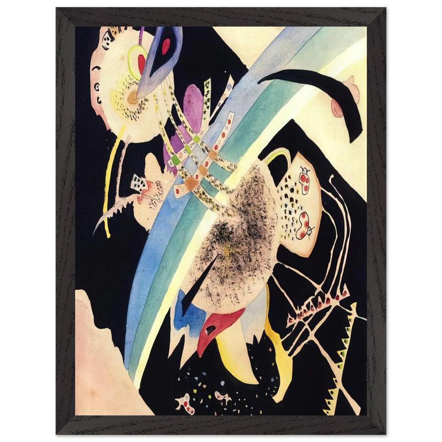 STUDY FOR CIRCLES ON BLACK 1921 by Wassily Kandinsky — Framed art print at Zephyeer