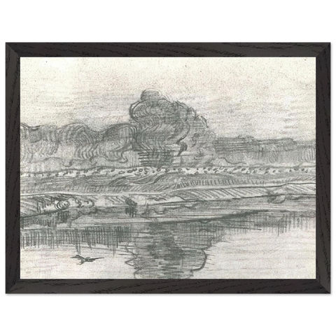 Landscape with the Oise by Vincent van Gogh — Framed art print at Zephyeer
