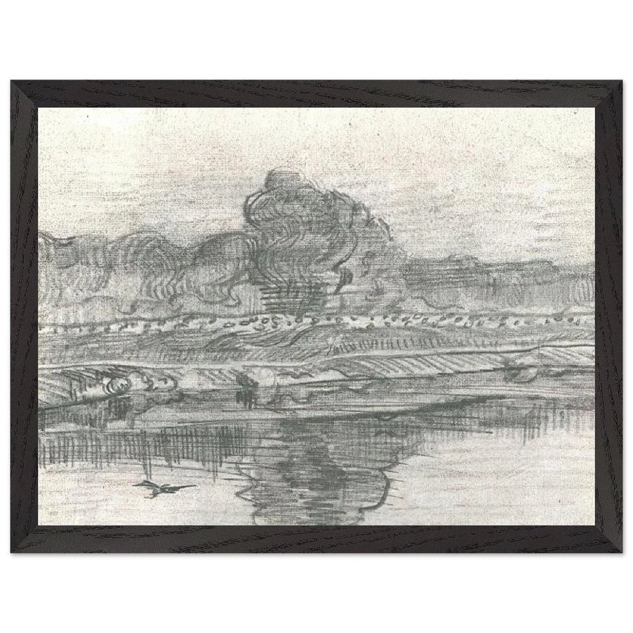 Landscape with the Oise by Vincent van Gogh — Framed art print at Zephyeer
