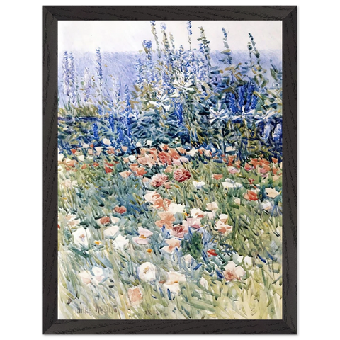 Flower Garden, Isles of Shoals by Childe Hassam — Framed art print at Zephyeer
