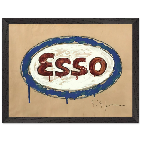Esso - Pop Art by Mario Schifano — Framed art print at Zephyeer
