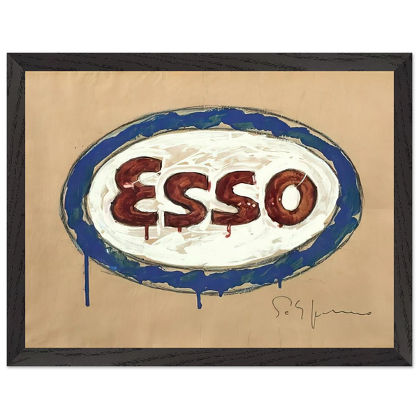 Esso - Pop Art by Mario Schifano — Framed art print at Zephyeer