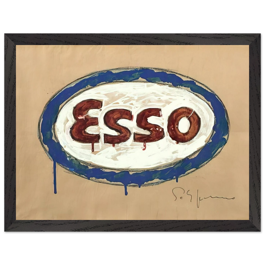 Esso - Pop Art by Mario Schifano — Framed art print at Zephyeer