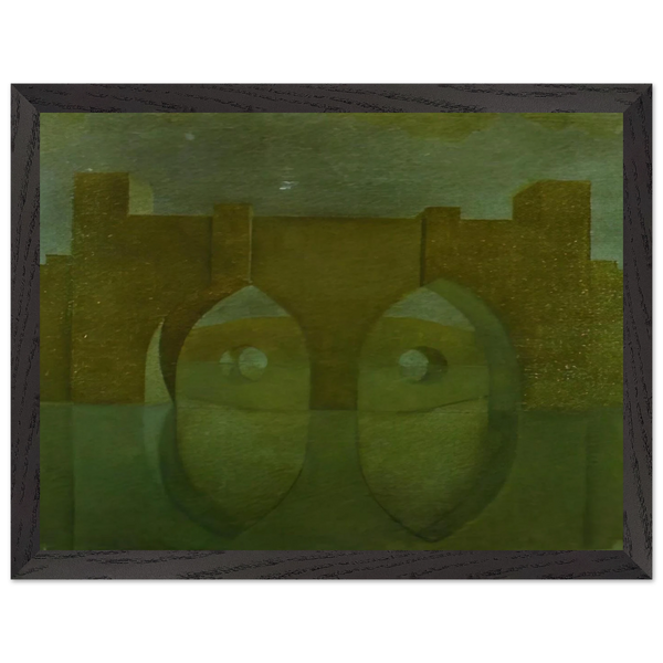 UNTITLED BRIDGE WITH REFLECTIONS SKETCH FOR A DUAL IMAGE PICTURE UNFINISHED by Salvador Dali — Framed art print at Zephyeer