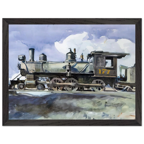 D. and R. G. Locomotive by Edward Hopper — Framed art print at Zephyeer