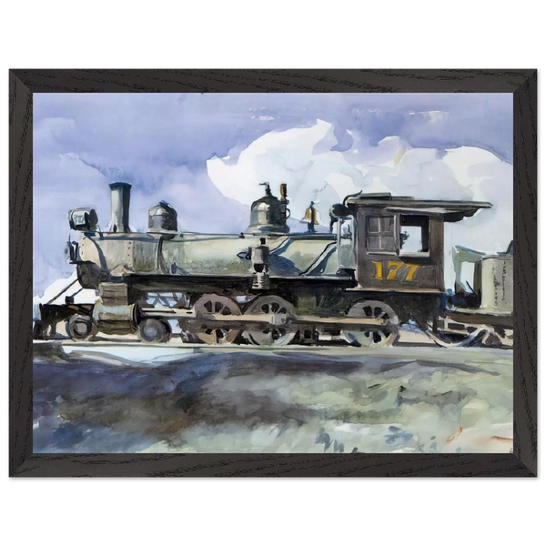 D. and R. G. Locomotive by Edward Hopper — Framed art print at Zephyeer