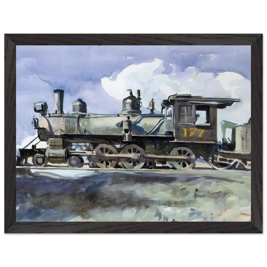 D. and R. G. Locomotive by Edward Hopper — Framed art print at Zephyeer