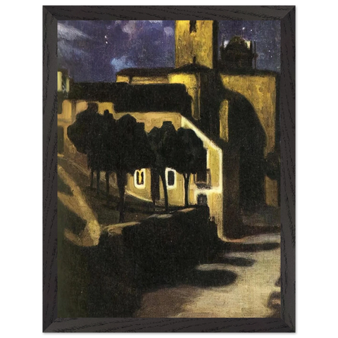 NIGHT SCENE IN AVILA 1907 by Diego Rivera — Framed art print at Zephyeer
