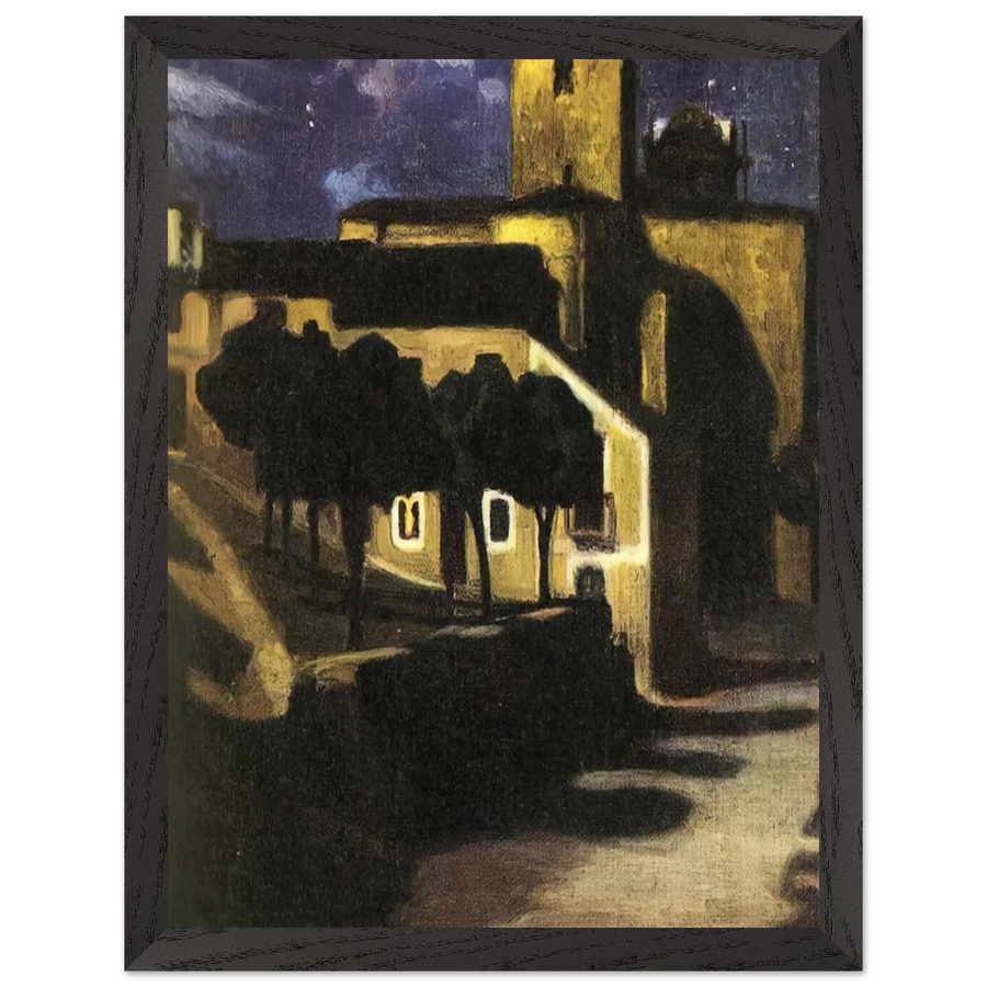 NIGHT SCENE IN AVILA 1907 by Diego Rivera — Framed art print at Zephyeer