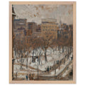 SQUARE IN PARIS SNOWY WEATHER by Gustave Caillebotte — Framed art print at Zephyeer