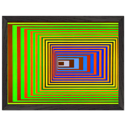 Vonal Stri - 1975 by Victor Vasarely — Framed art print at Zephyeer