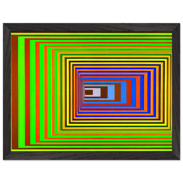 Vonal Stri - 1975 by Victor Vasarely — Framed art print at Zephyeer