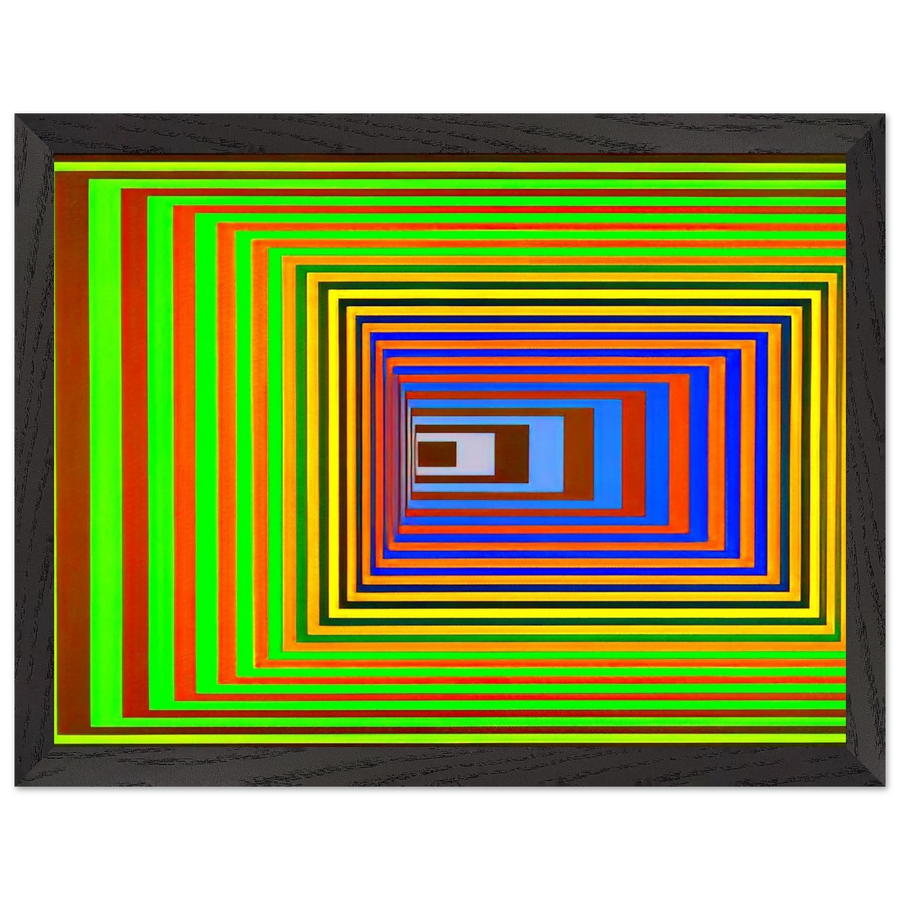 Vonal Stri - 1975 by Victor Vasarely — Framed art print at Zephyeer