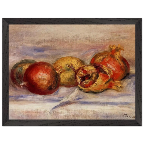 Three Pomegranates and Two Apples by Pierre-Auguste Renoir — Framed art print at Zephyeer