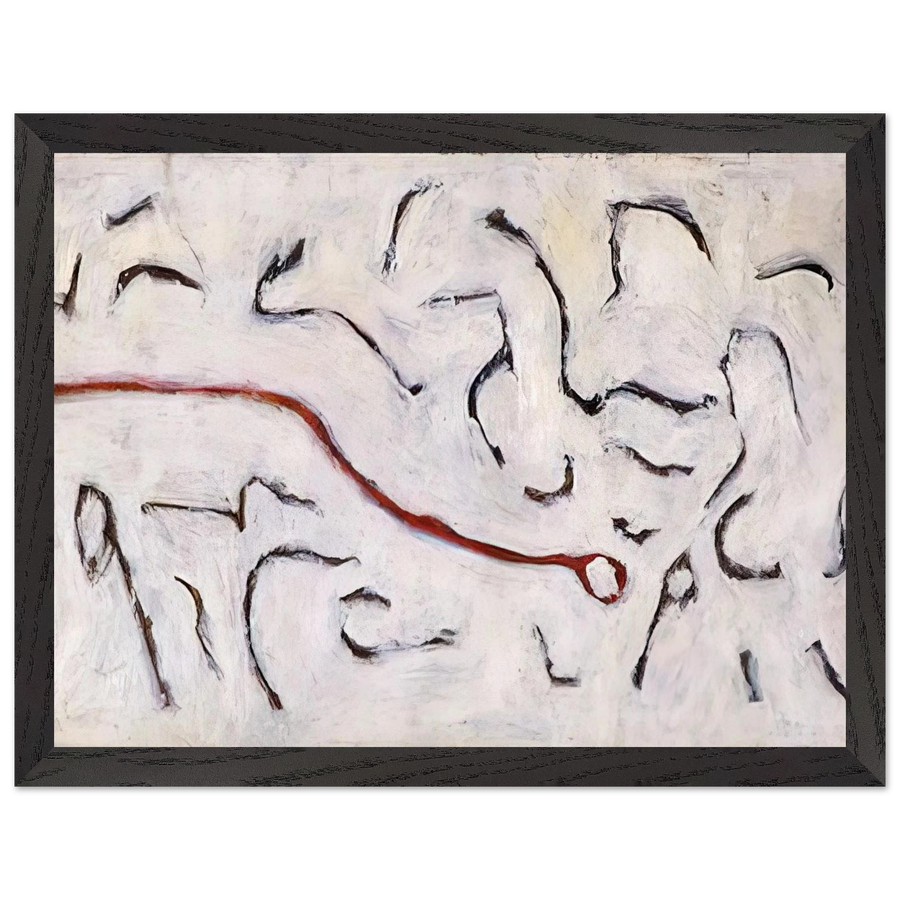 Red Line - 1952 by Gene Davis — Framed art print at Zephyeer