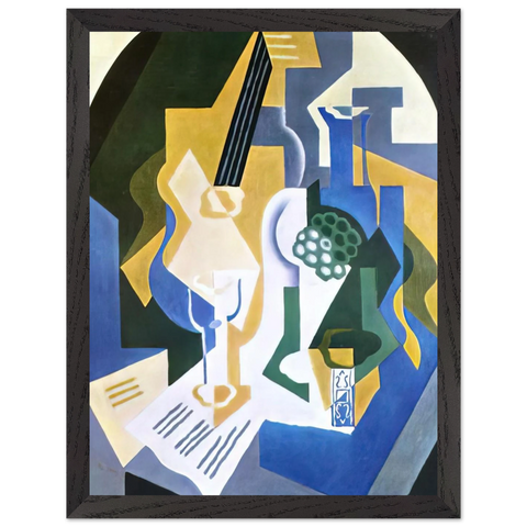 STILL LIFE WITH FRUIT BOWL AND MANDOLIN 1919 by Juan Gris — Framed art print at Zephyeer