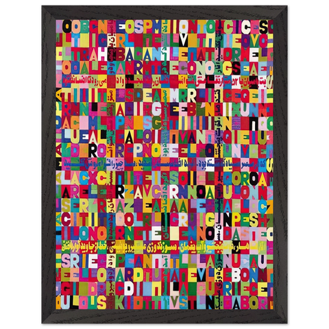 OGGI VENISETESIMO GIORNO UNDICESIMO MESE ANNO MILLENOVEIOOO ANTOTO ALIGHIERO E BOETTI ALLAMATO by Alighiero Boetti — Framed art print at Zephyeer