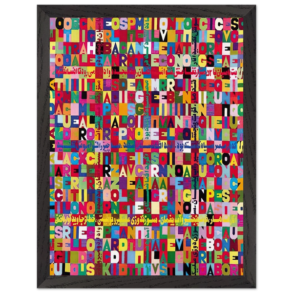 OGGI VENISETESIMO GIORNO UNDICESIMO MESE ANNO MILLENOVEIOOO ANTOTO ALIGHIERO E BOETTI ALLAMATO by Alighiero Boetti — Framed art print at Zephyeer