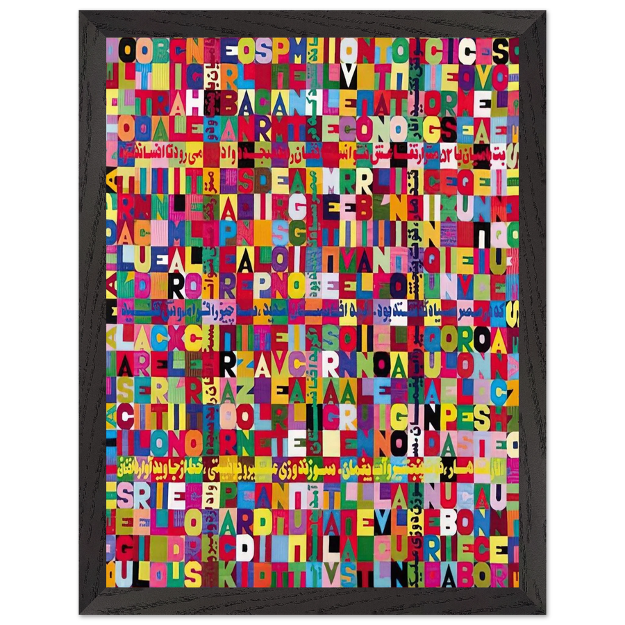 OGGI VENISETESIMO GIORNO UNDICESIMO MESE ANNO MILLENOVEIOOO ANTOTO ALIGHIERO E BOETTI ALLAMATO by Alighiero Boetti — Framed art print at Zephyeer