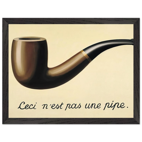 THE TREACHERY OF IMAGES THIS IS NOT A PIPE 1948 by Rene Magritte — Framed art print at Zephyeer
