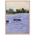 BOAT AT ANCHOR ON THE SEINE by Gustave Caillebotte — Framed art print at Zephyeer