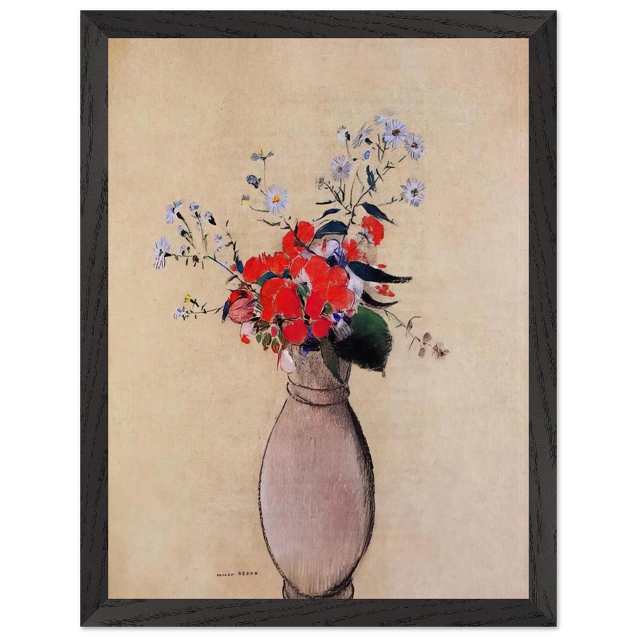 BOUQUET OF FLOWERS 2 by Odilon Redon — Framed art print at Zephyeer