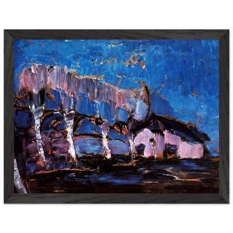 Evening landscape by Piet Mondrian — Framed art print at Zephyeer