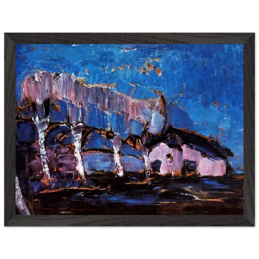Evening landscape by Piet Mondrian — Framed art print at Zephyeer