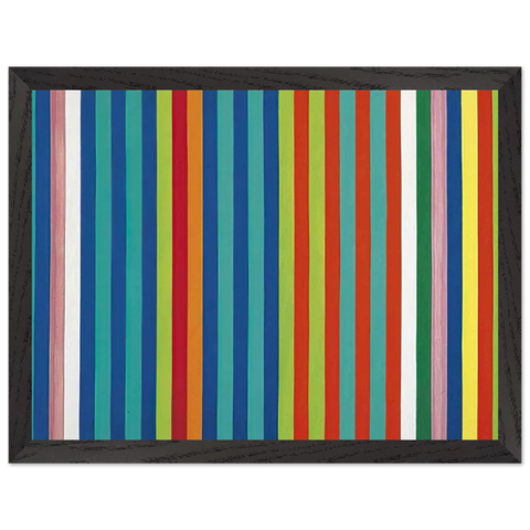 Orange Twitter - 1966 by Gene Davis — Framed art print at Zephyeer