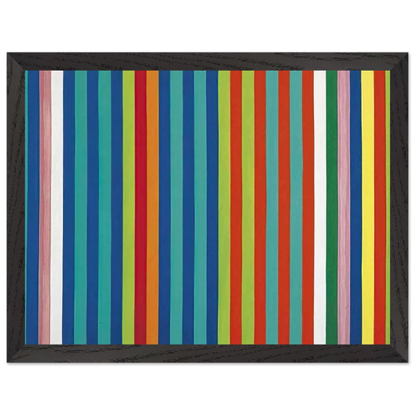Orange Twitter - 1966 by Gene Davis — Framed art print at Zephyeer