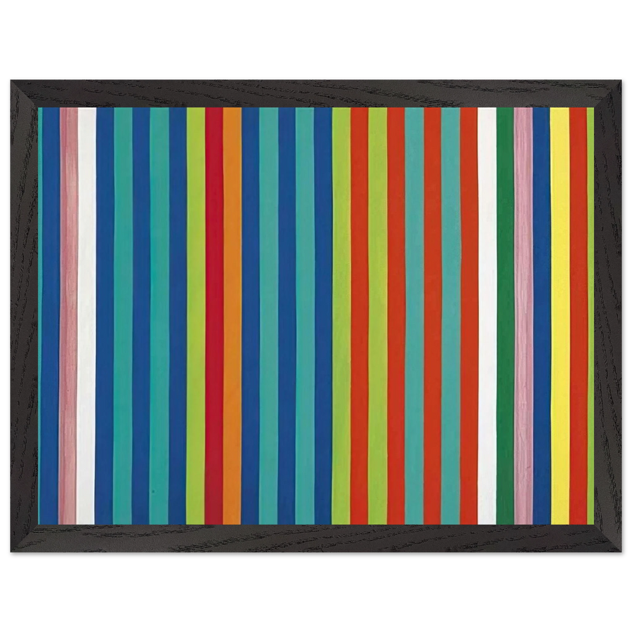 Orange Twitter - 1966 by Gene Davis — Framed art print at Zephyeer