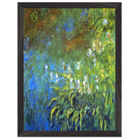 Iris at the Sea-Rose Pond by Claude Monet — Framed art print at Zephyeer