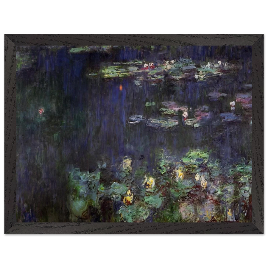 Water Lilies, Green Reflection right half by Claude Monet — Framed art print at Zephyeer
