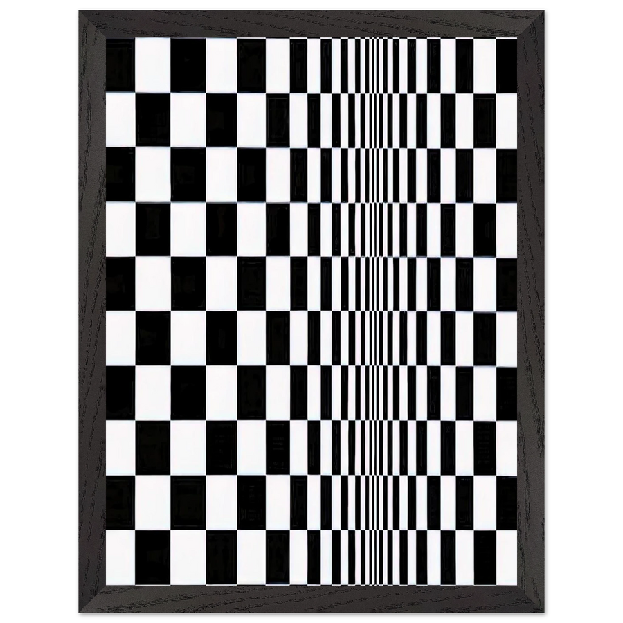 MOVEMENT IN SQUARES 1961 by Bridget Riley — Framed art print at Zephyeer
