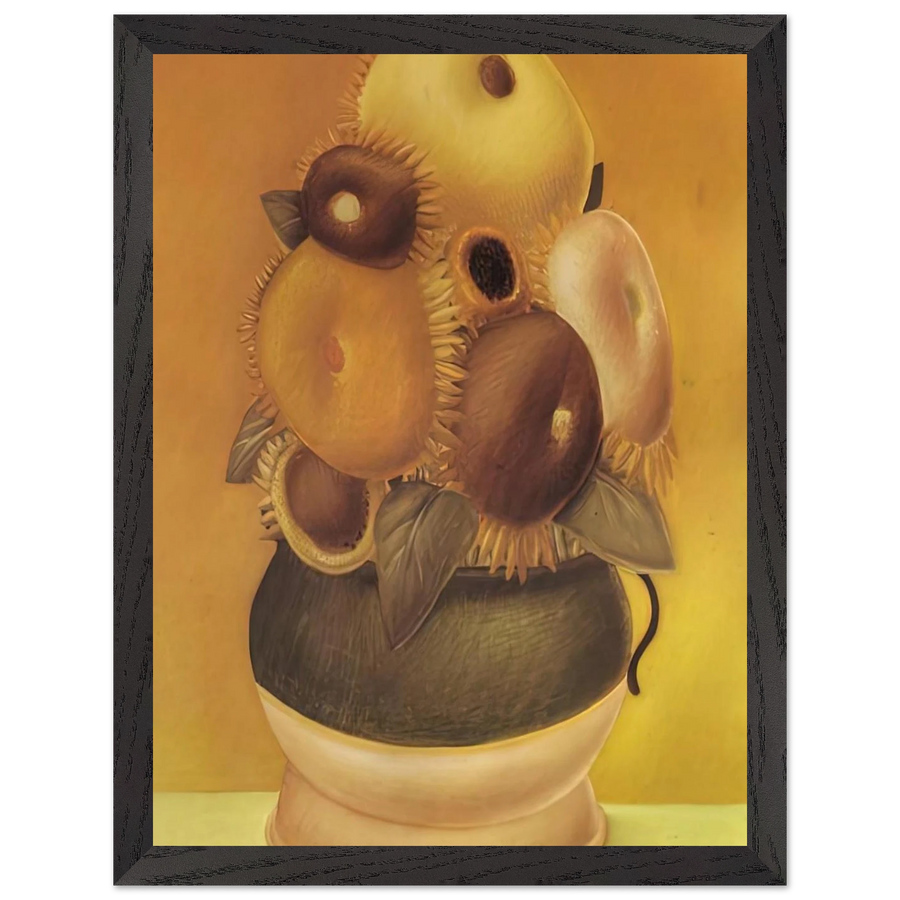 SUNFLOWERS by Fernando Botero — Framed art print at Zephyeer