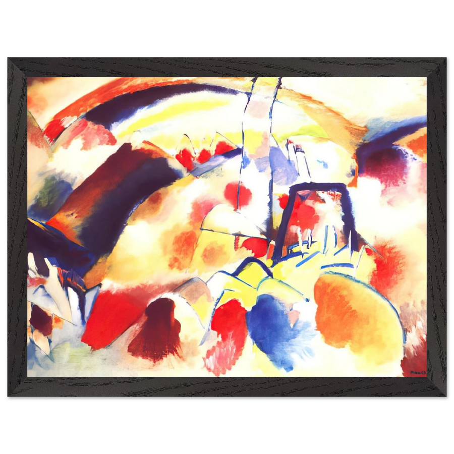 LANDSCAPE WITH RED SPOTS 1913 by Wassily Kandinsky — Framed art print at Zephyeer