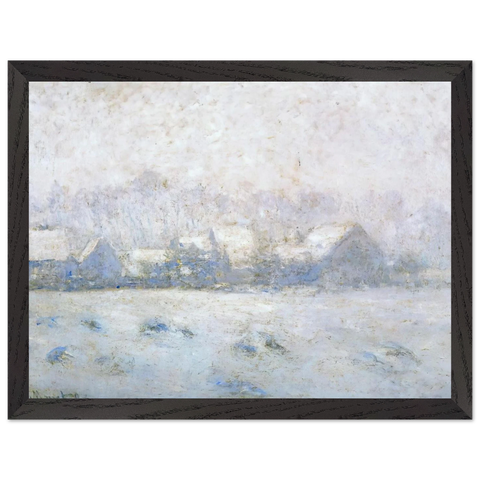 Snow Effect, Giverny by Claude Monet — Framed art print at Zephyeer