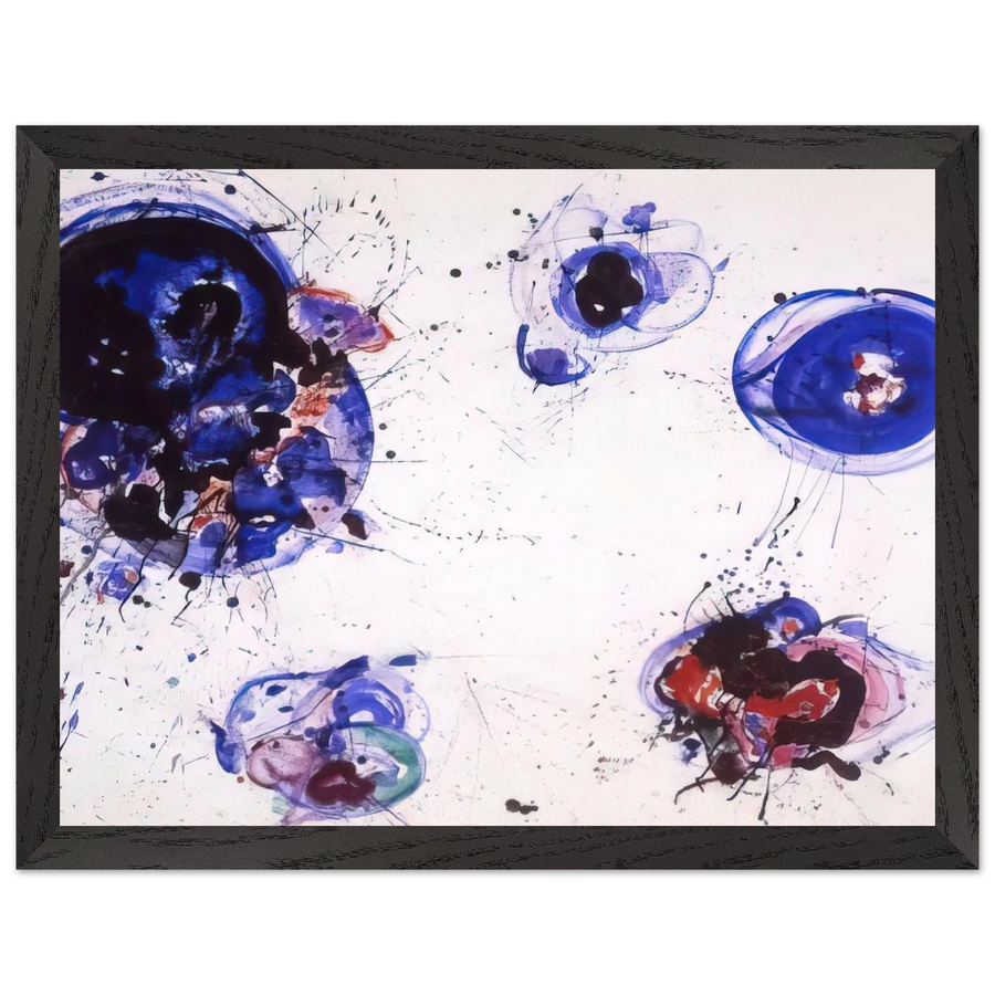 Blue and Red Balls by Sam Francis — Framed art print at Zephyeer