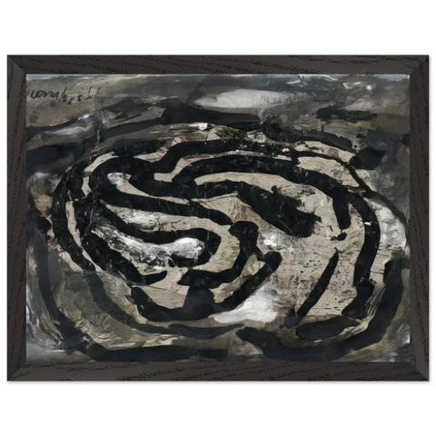 Untitled EL X - 1966 by Emil Schumacher — Framed art print at Zephyeer