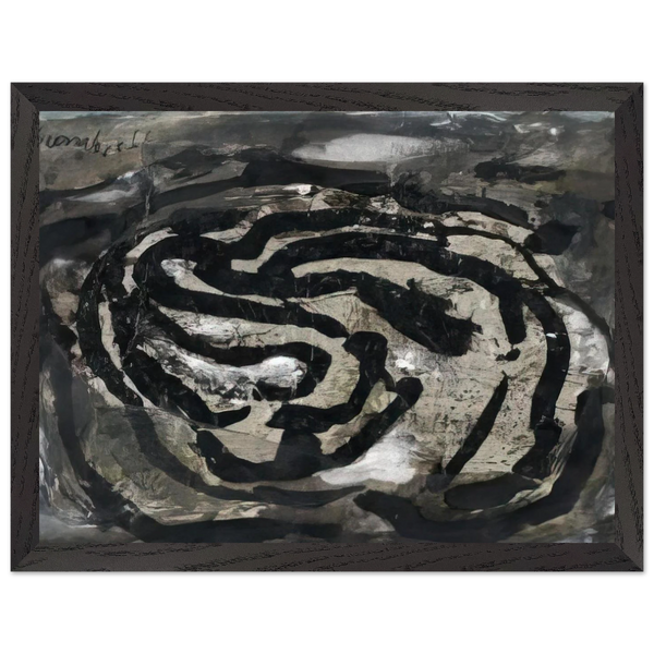 Untitled EL X - 1966 by Emil Schumacher — Framed art print at Zephyeer