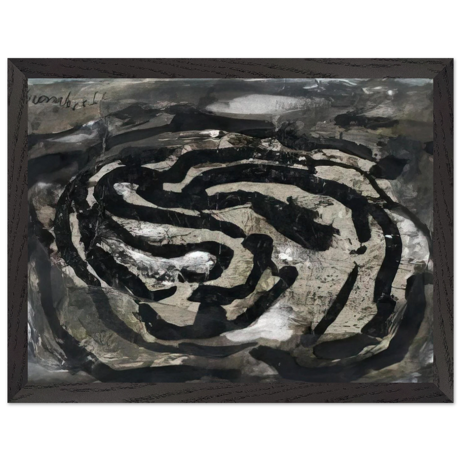Untitled EL X - 1966 by Emil Schumacher — Framed art print at Zephyeer